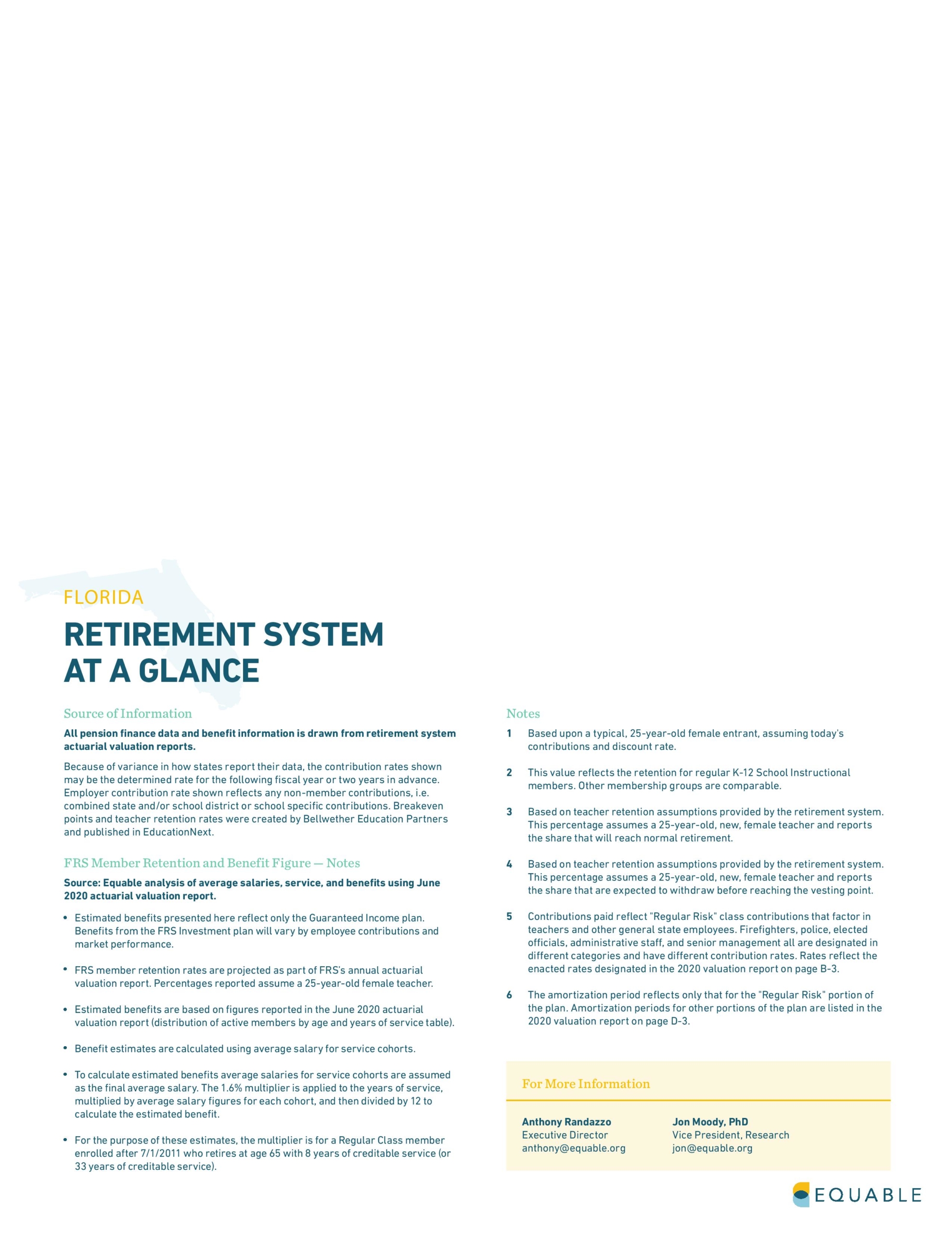 Florida Retirement System at a Glance