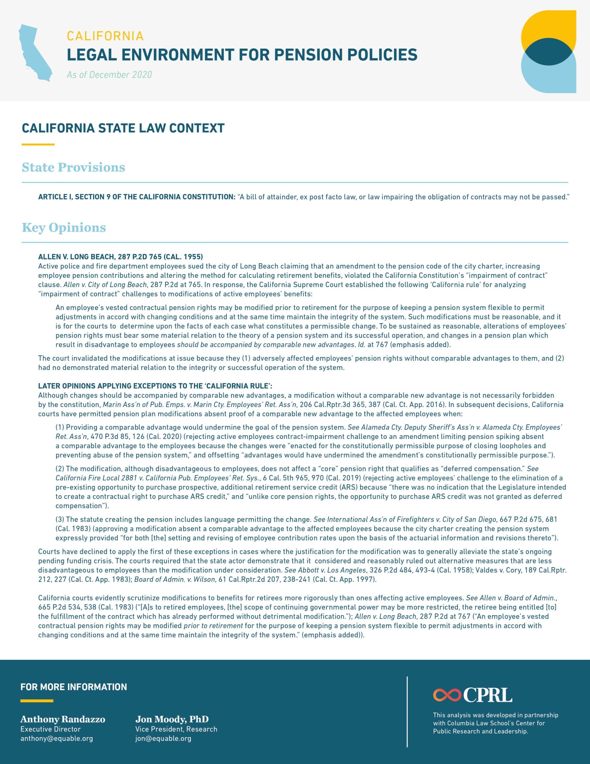 California Pension Laws Infographic - Page 2