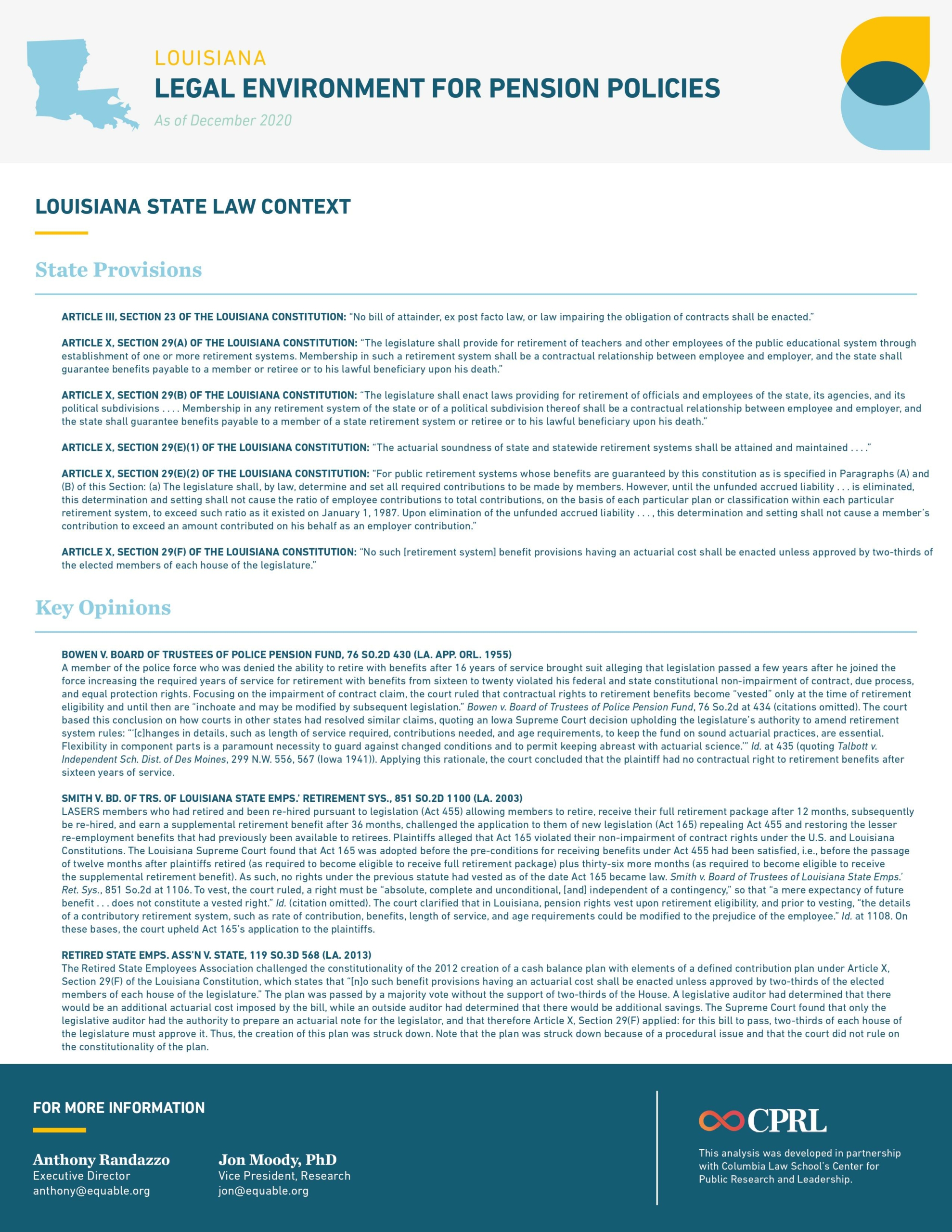 Louisiana Pension Laws Infographic - Page 2