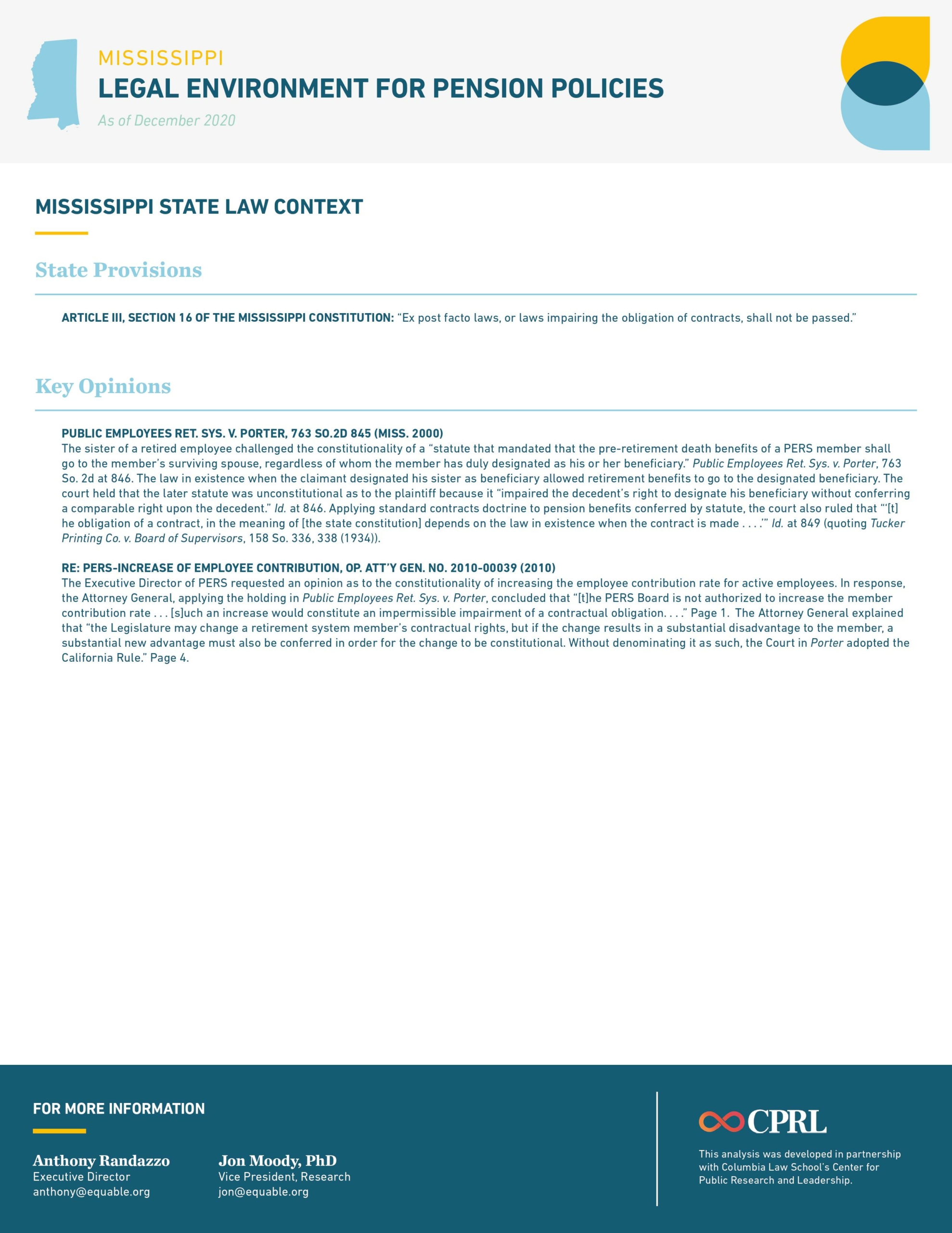 Mississippi Pension Laws Infographic - Page 2