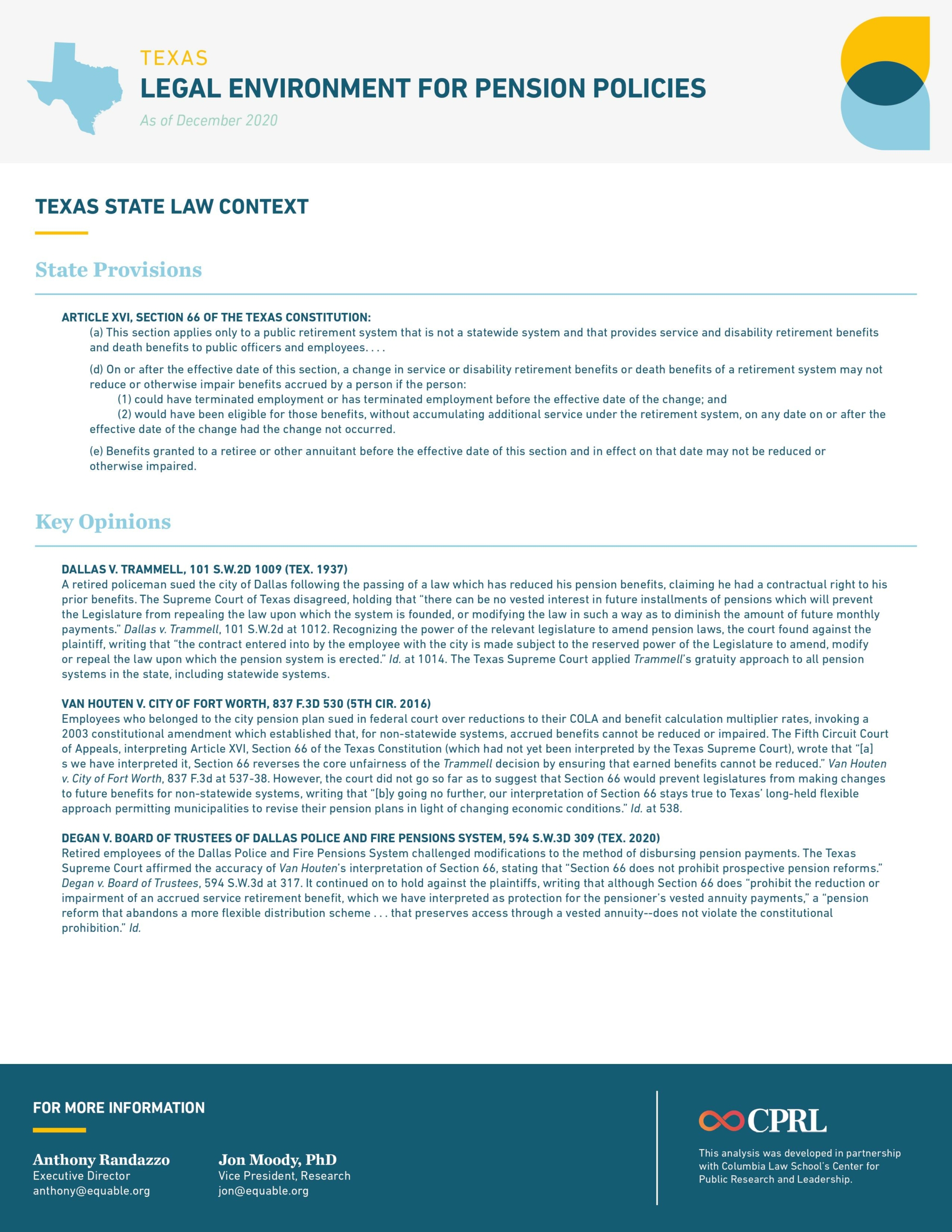 Texas Pension Laws Infographic - Page 2