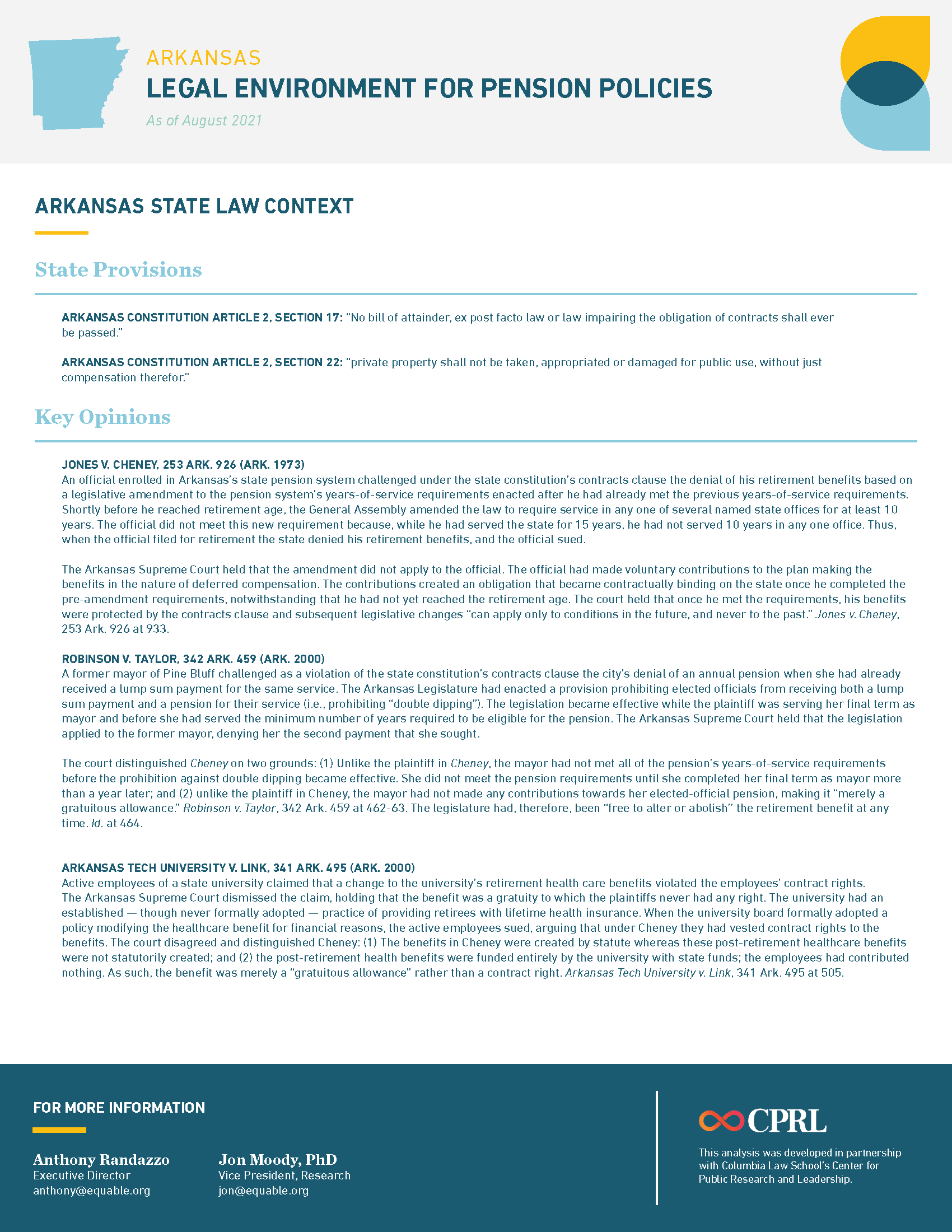 Arkansas Pension Laws Infographic - Page 2