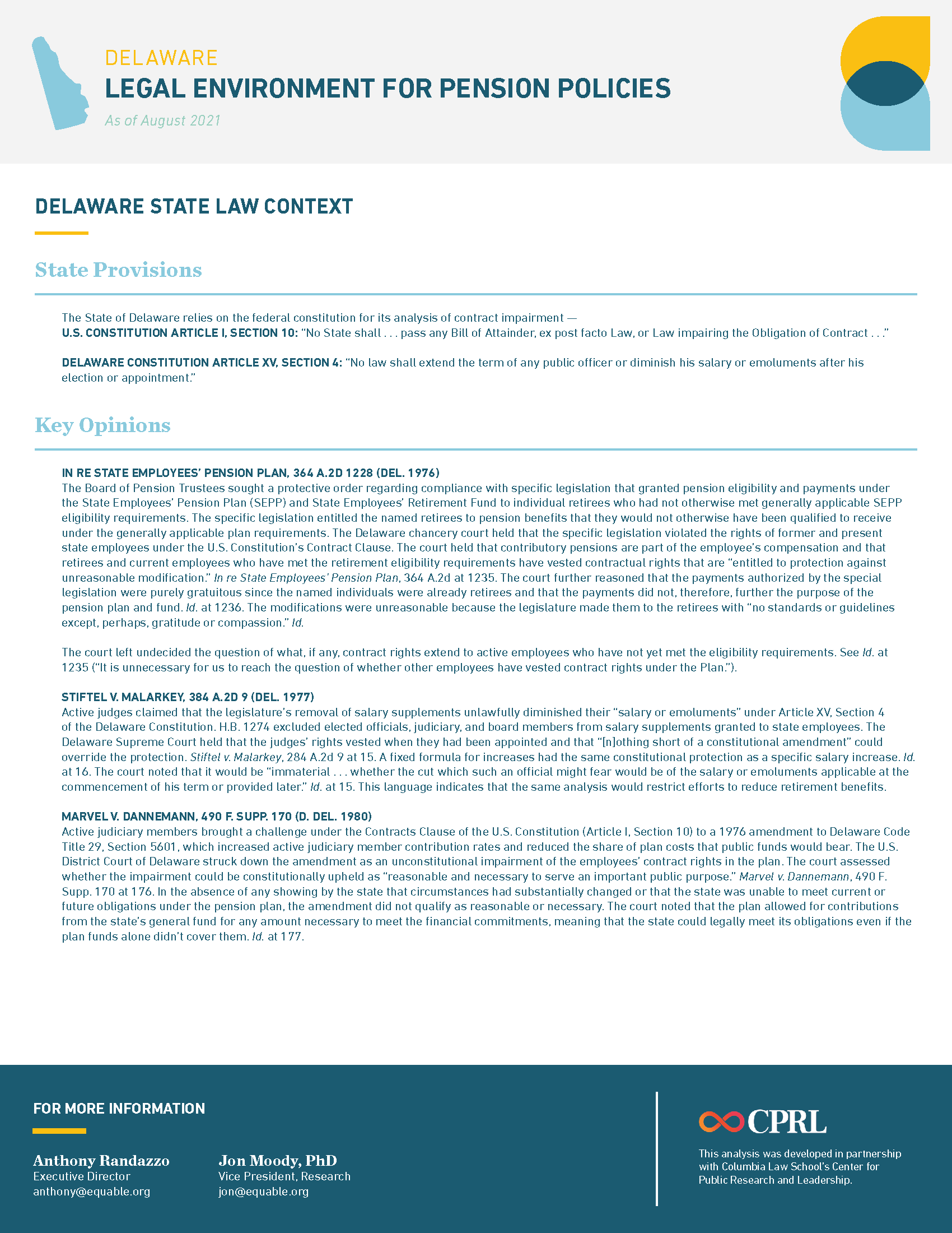 Delaware Pension Laws Infographic - Page 2