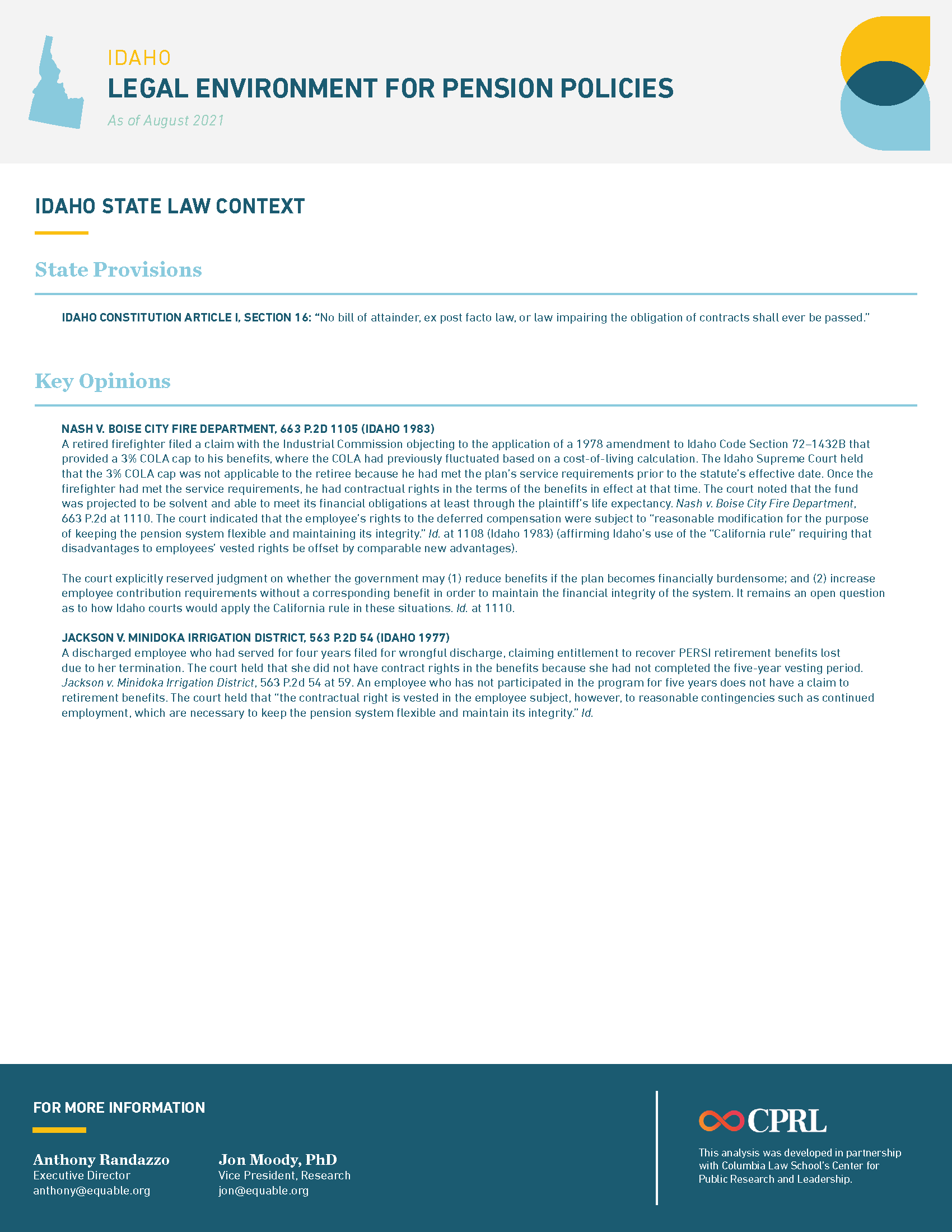 Idaho Pension Laws - Page 2