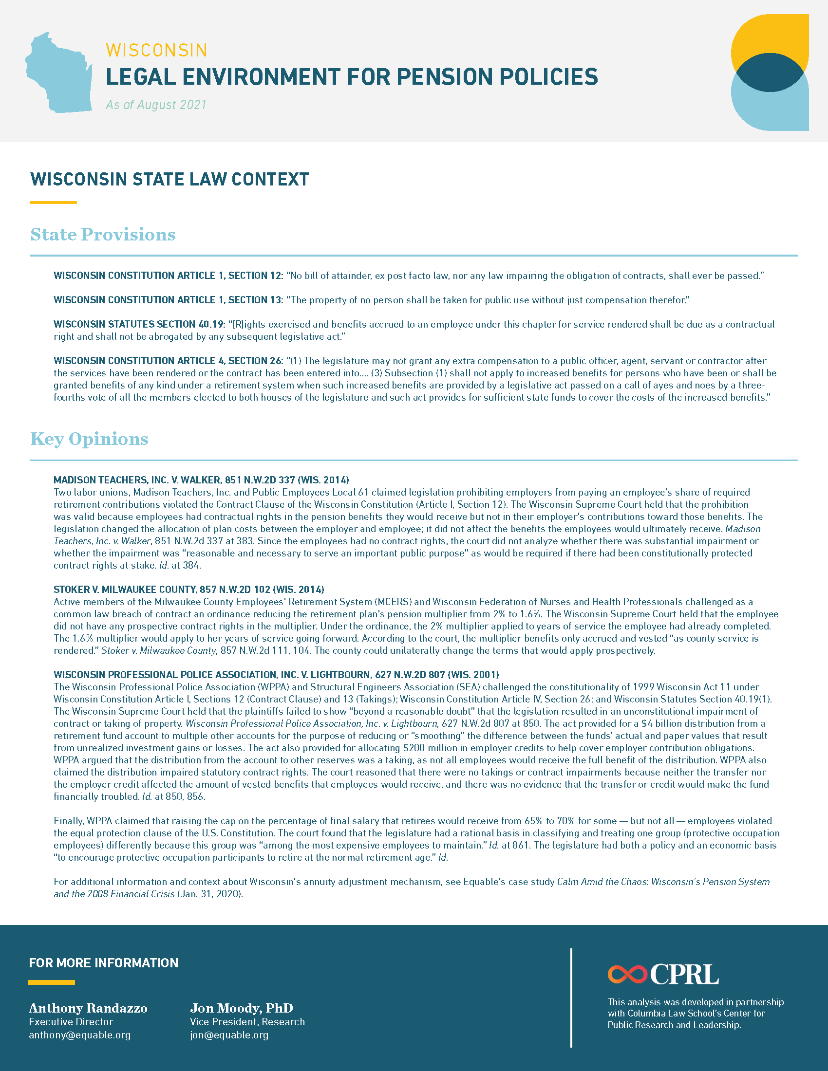 Wisconsin Pension Laws Infographic - Page 2