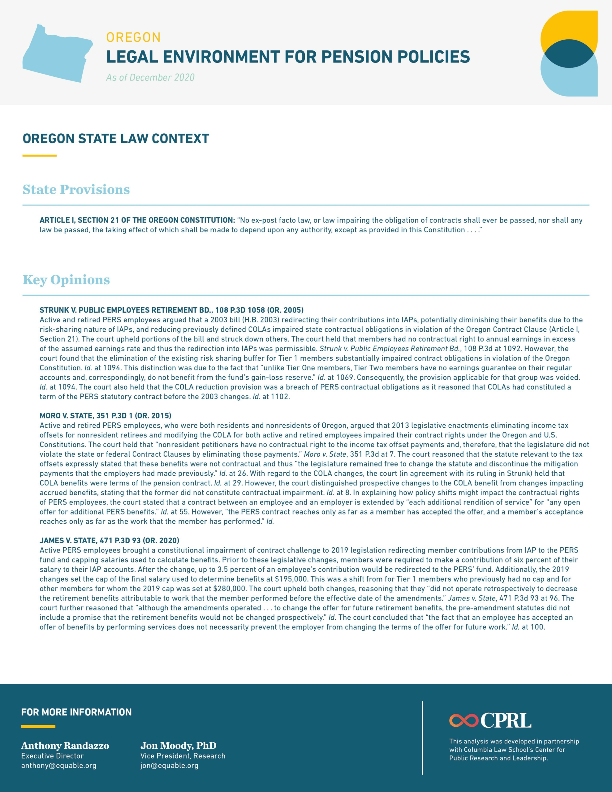 Oregon Pension Laws Infographic - Page 2